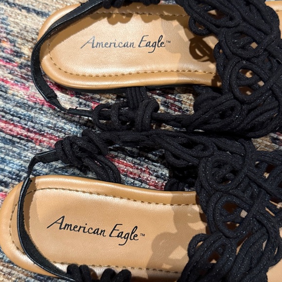 Never Worn - American Eagle Outfitters Black Sandals - Picture 2 of 4
